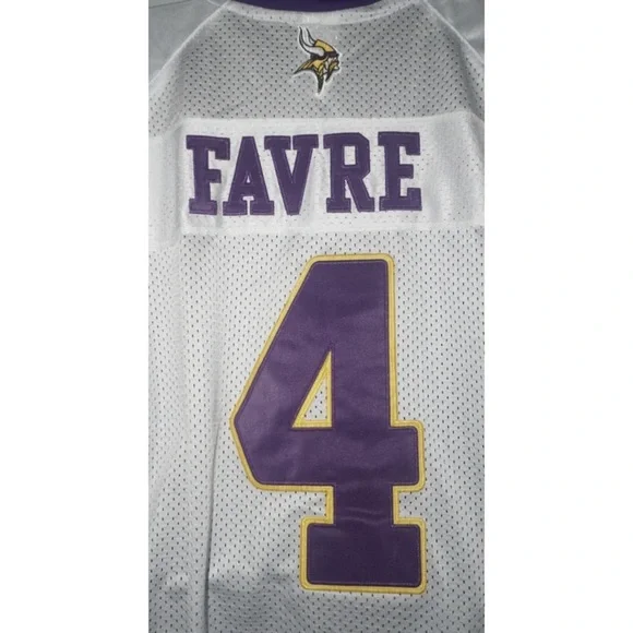 Minnesota Vikings Brett Favre Captain Reebok Jersey L
